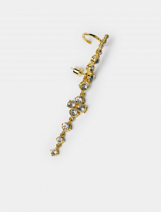 серьги асимметричные с кристаллами - цена, описание и отзывы - фото №4