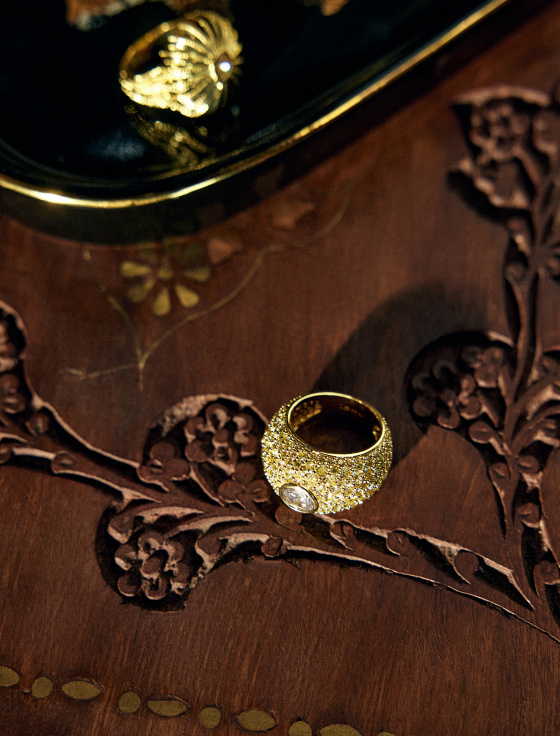 кольцо с двумя видами кристаллов - цена, описание и отзывы - фото №2