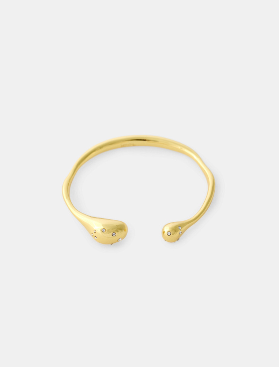 браслет незамкнутый с кристаллами - цена, описание и отзывы - фото №1