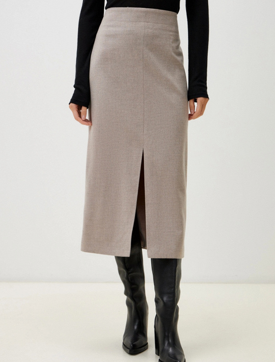 юбка миди из шерсти с разрезами - цена, описание и отзывы - фото №2