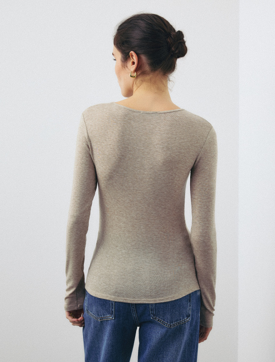 лонгслив из тенсела и шерсти - цена, описание и отзывы - фото №3