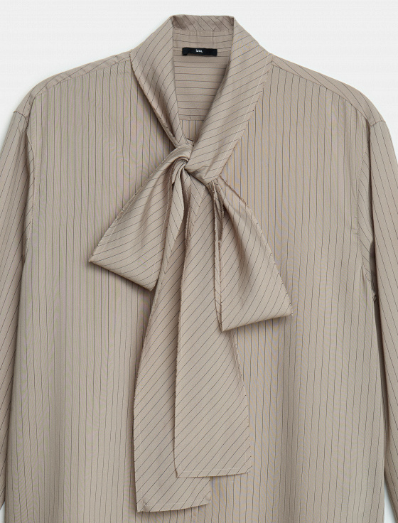 блуза в полоску с воротом-шарфом - цена, описание и отзывы - фото №8