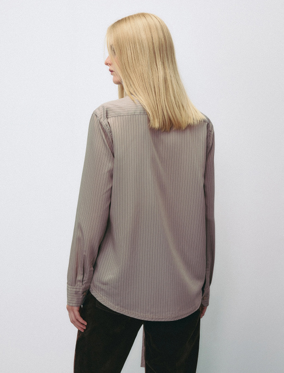 блуза в полоску с воротом-шарфом - цена, описание и отзывы - фото №5