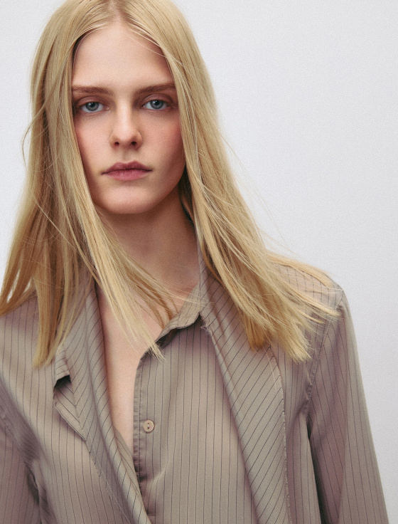 блуза в полоску с воротом-шарфом - цена, описание и отзывы - фото №6