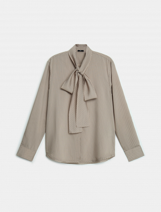 блуза в полоску с воротом-шарфом - цена, описание и отзывы - фото №1