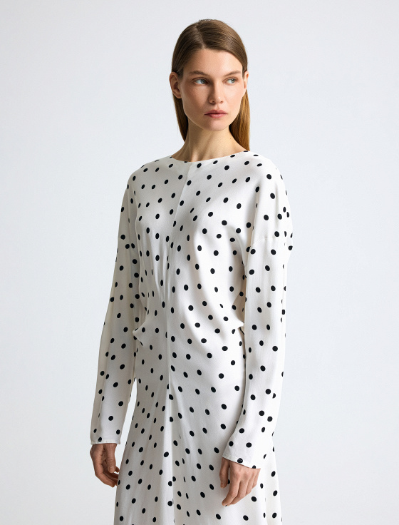 платье миди с принтом polka dot - цена, описание и отзывы - фото №3