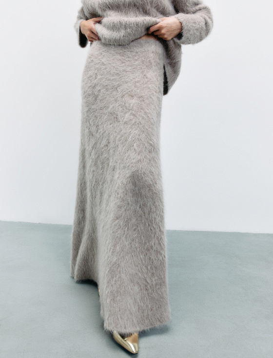 юбка макси из шерсти альпака - цена, описание и отзывы - фото №6