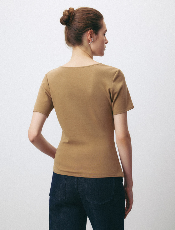 футболка со структурирующими складками - цена, описание и отзывы - фото №4