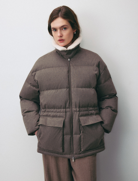 куртка с воротником из шерсти - цена, описание и отзывы - фото №1