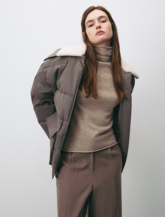 куртка с воротником из шерсти - цена, описание и отзывы - фото №3