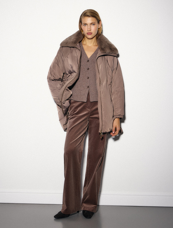 куртка с отделкой из натурального меха кролика - цена, описание и отзывы - фото №3