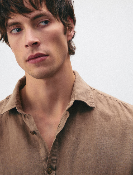 рубашка из 100% стиранного льна - цена, описание и отзывы - фото №4