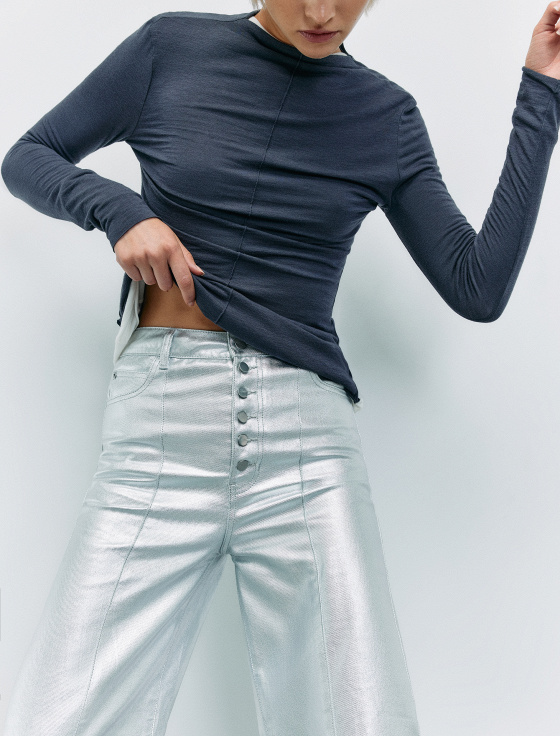 брюки из 100% хлопка c серебряным покрытием - цена, описание и отзывы - фото №4