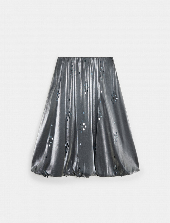 юбка-баллон миди с вышивкой пайетками - цена, описание и отзывы - фото №1