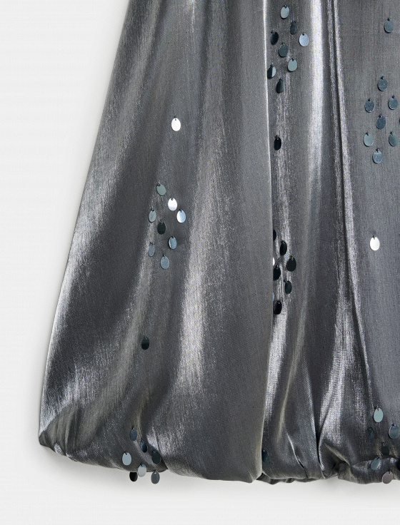 юбка-баллон миди с вышивкой пайетками - цена, описание и отзывы - фото №7