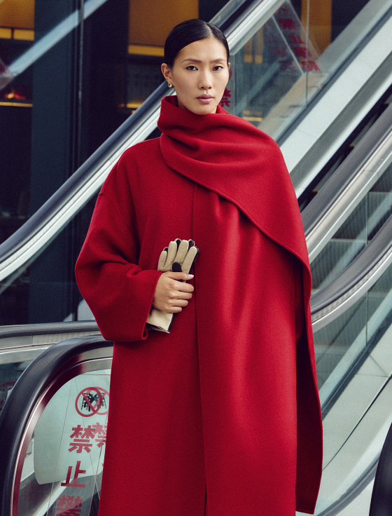 пальто из шерсти с шарфом - цена, описание и отзывы - фото №3