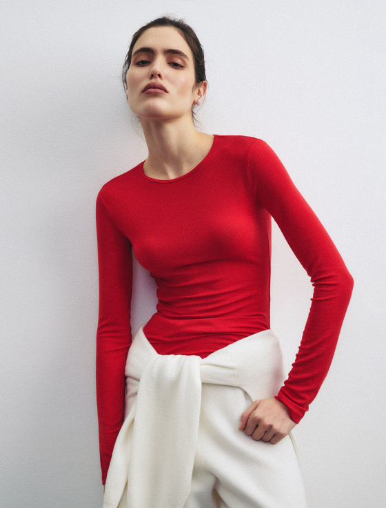 лонгслив из тенсела и шерсти - цена, описание и отзывы - фото №2