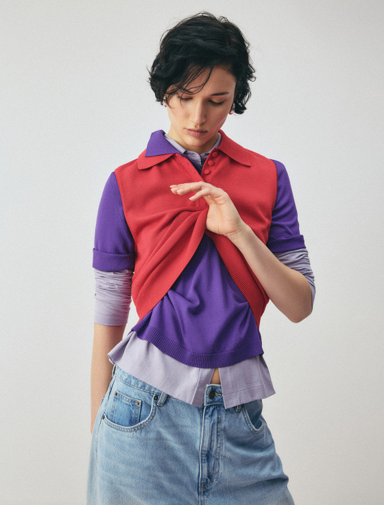 жилет из вискозы с отложным воротом - цена, описание и отзывы - фото №4