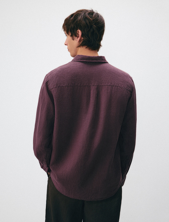 рубашка из 100% стиранного льна - цена, описание и отзывы - фото №4