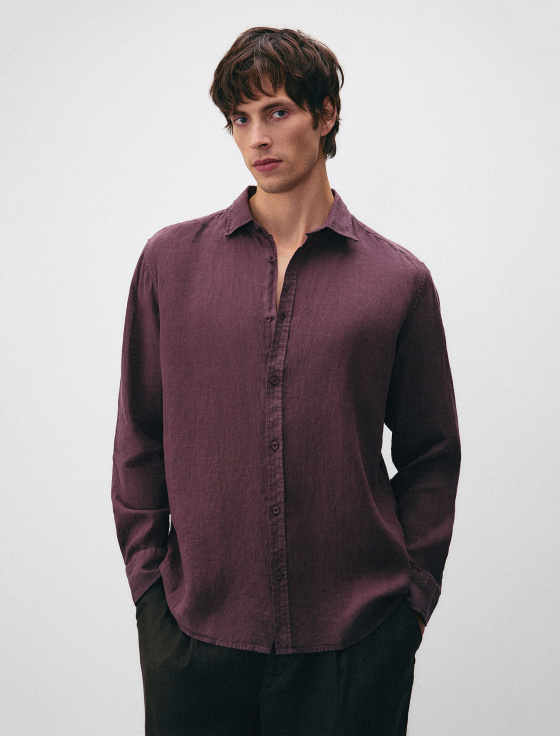 рубашка из 100% стиранного льна - цена, описание и отзывы - фото №1