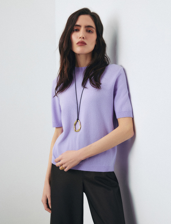 джемпер из шерсти и кашемира с коротким рукавом - цена, описание и отзывы - фото №2