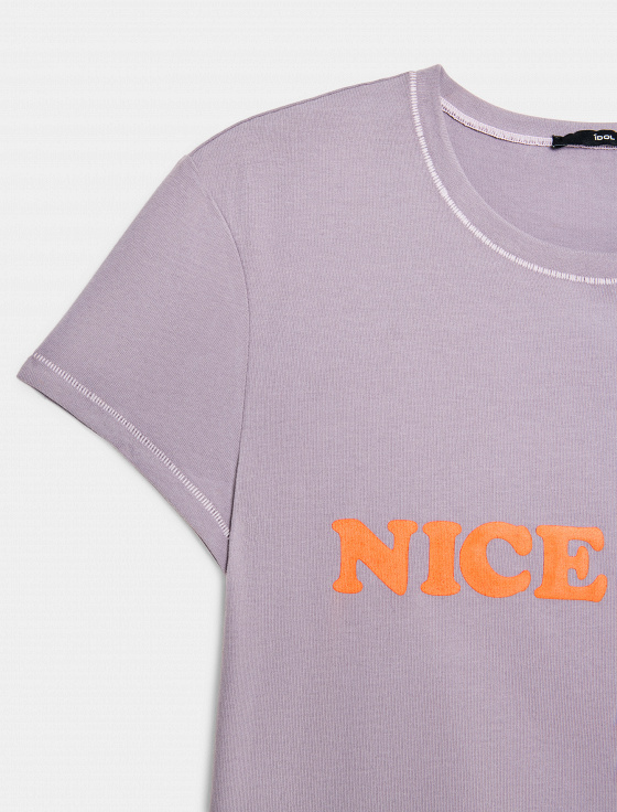 футболка из хлопка с принтом - цена, описание и отзывы - фото №3