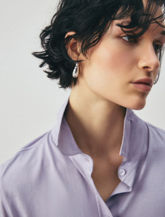 рубашка из тенсела и хлопка - цена, описание и отзывы - фото №6