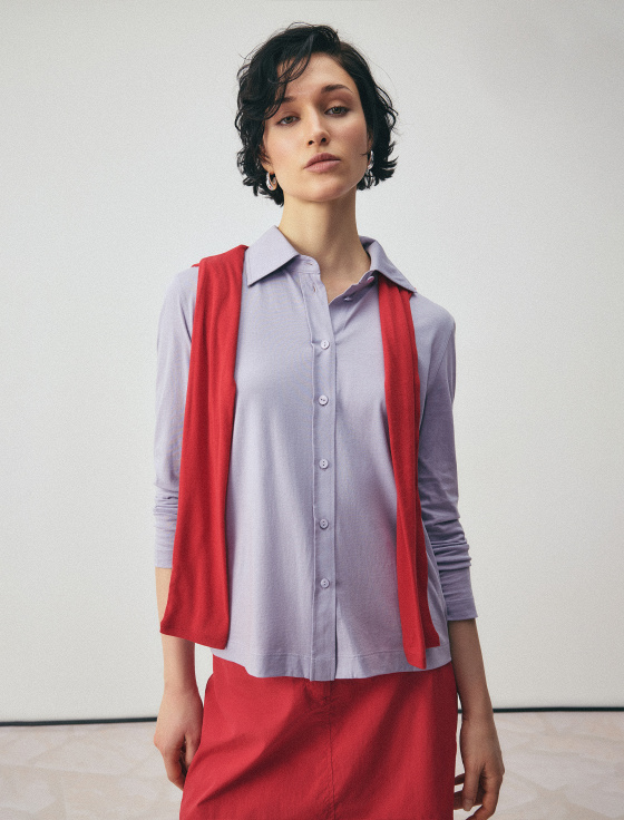 рубашка из тенсела и хлопка - цена, описание и отзывы - фото №2
