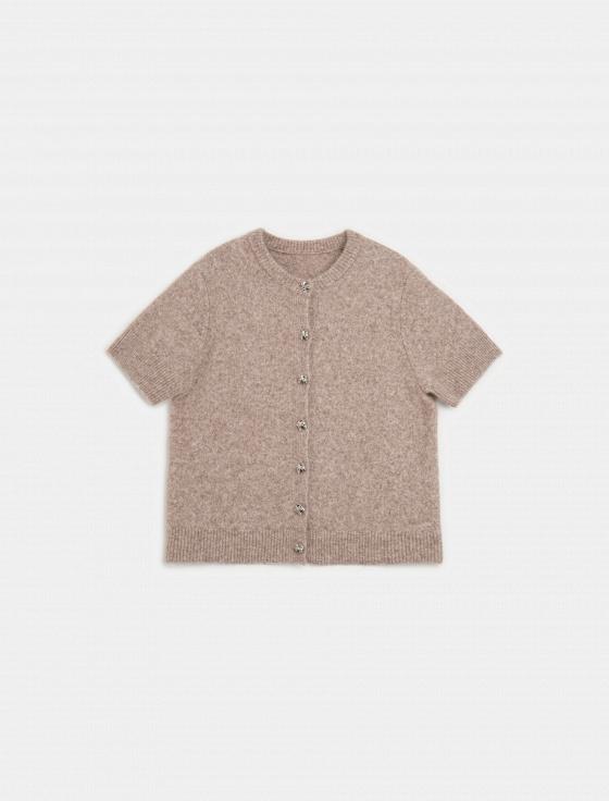 кардиган из смесовой шерсти с коротким рукавом - цена, описание и отзывы - фото №1