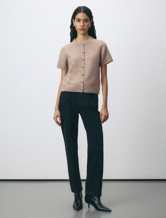 кардиган из смесовой шерсти с коротким рукавом - цена, описание и отзывы - фото №3