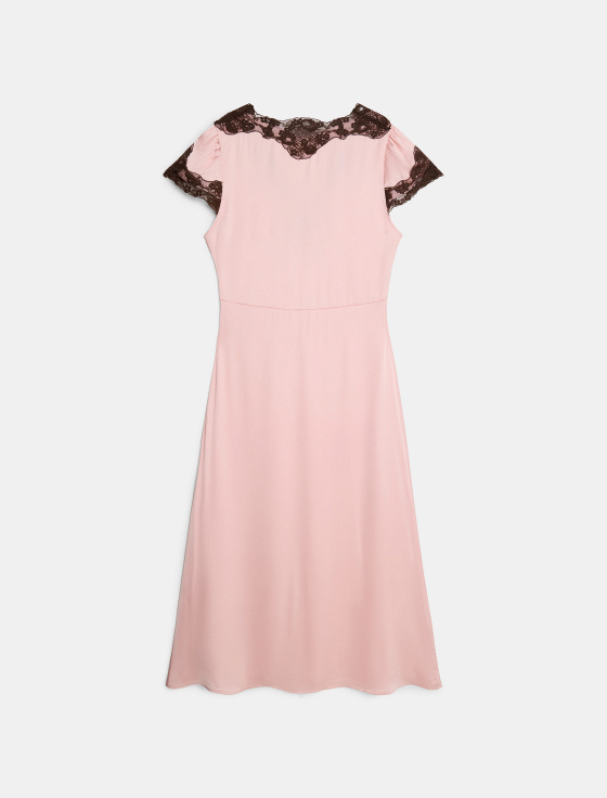 платье миди из вискозы с кружевом - цена, описание и отзывы - фото №4