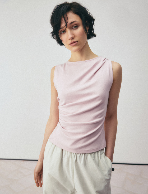 блуза из вискозы и хлопка без рукавов - цена, описание и отзывы - фото №2