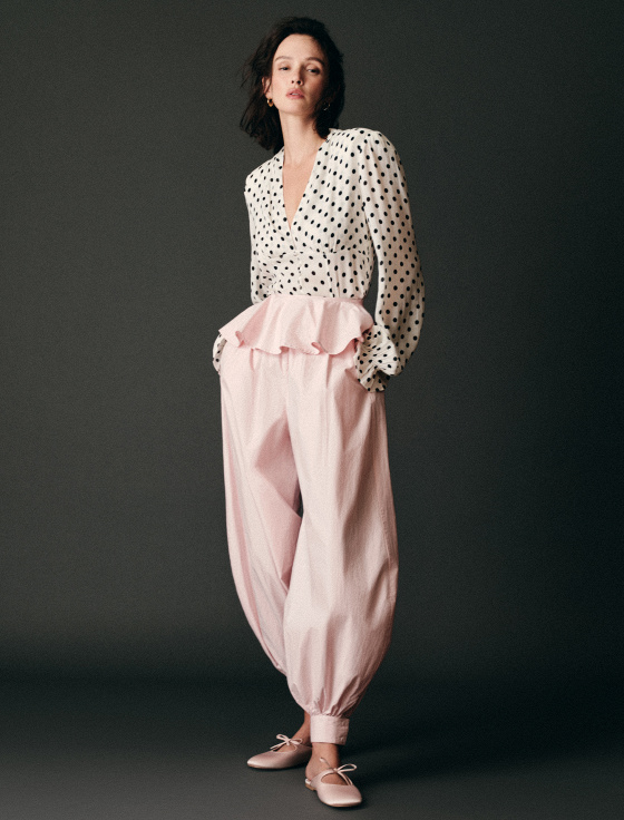 брюки из 100% хлопка с баской - цена, описание и отзывы - фото №1