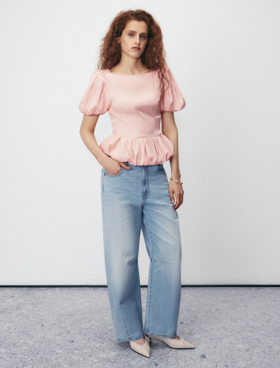 блуза из лиоцелла с баской - цена, описание и отзывы - фото №3